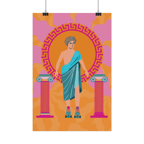 Roller Skate Greek Art Print